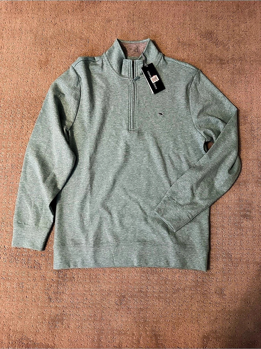 Vineyard Vines Performance Quarter-Zip, Green, Medium, NWT